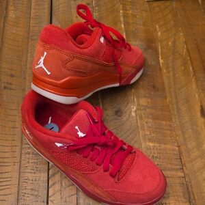 Red Nike Air Jordan Flight Court Varsity Red/Muslin/Sail Womens Shoes